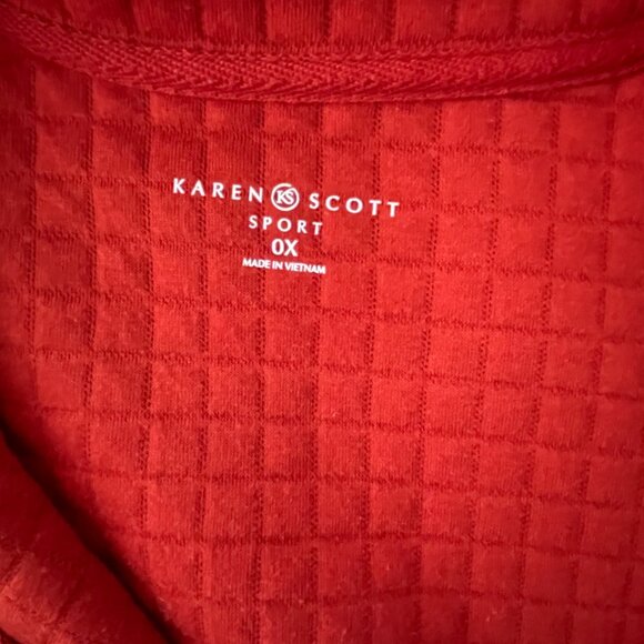 Karen Scott Quilted Zip Front Jacket Burnt Orange 0X - Picture 5 of 6